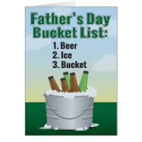 Funny Father's Day Card - Beer Bucket List