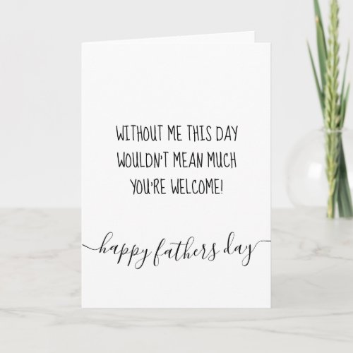 Funny Fathers Day Card Dad from Son from Daughter