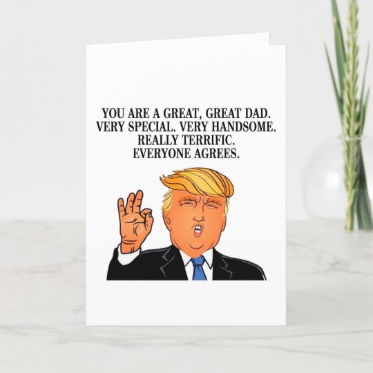 Funny Fathers Day Card Donald Trump Card Zazzle