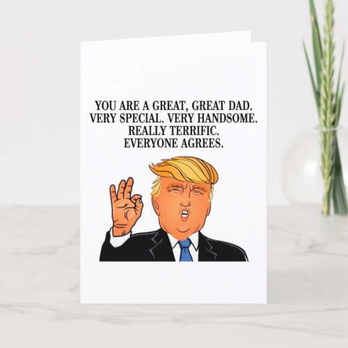 Funny Fathers Day Card _ Donald Trump Card