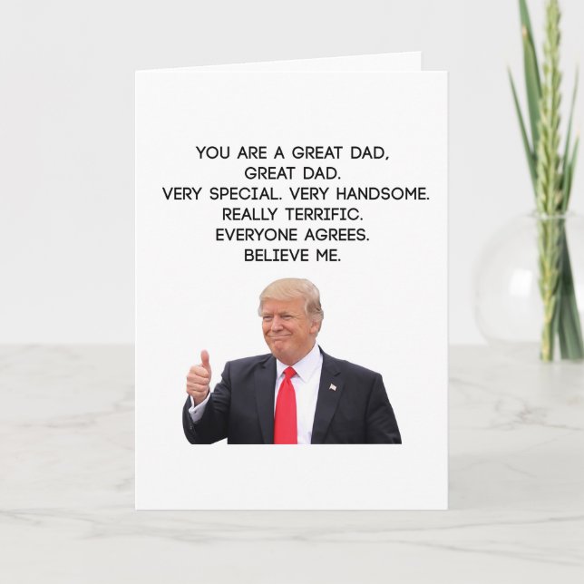 Funny Fathers Day Card - Donald Trump Card Gift (Front)