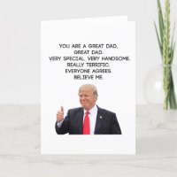 Funny Fathers Day Card - Donald Trump Card Gift