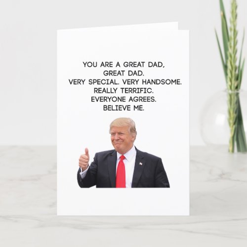 Funny Fathers Day Card _ Donald Trump Card Gift