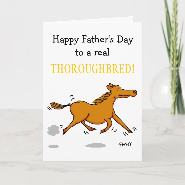Funny Father's Day Card Especially 4 Horse Lovers (Front)