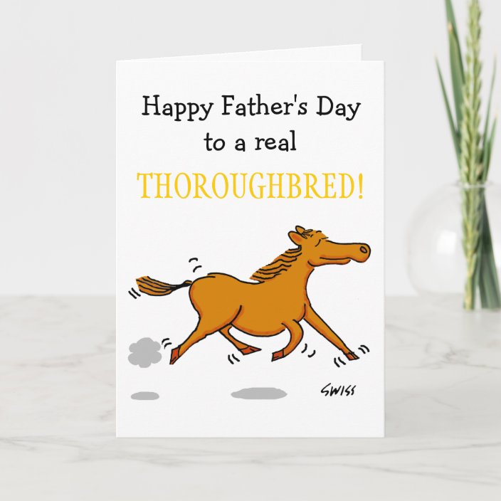 For Dad Grandad Stepdad Daddy Husband Horse RacingThemed Father/'s Day Card