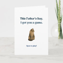 Funny Father's Day Card for Cat Dads Maine Coon