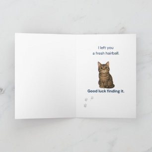 Funny Father's Day Card for Cat Dads Tabby Cat