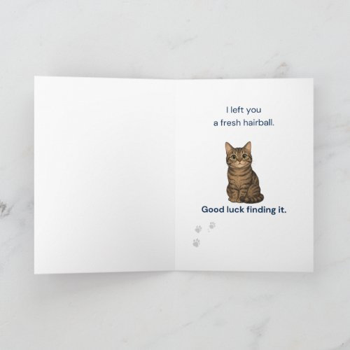Funny Father's Day Card for Cat Dads Tabby Cat