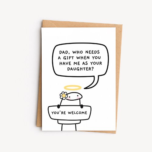 Funny Father's Day Card From Daughter