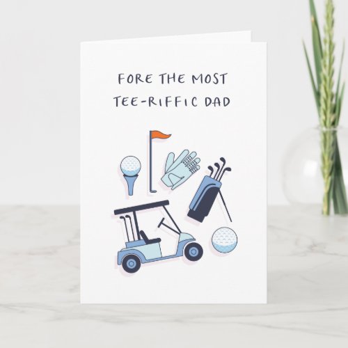Funny Fathers Day Card _ Golf Theme
