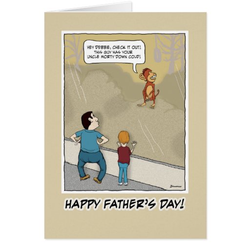 Funny Father's Day card: Monkey Around | Zazzle