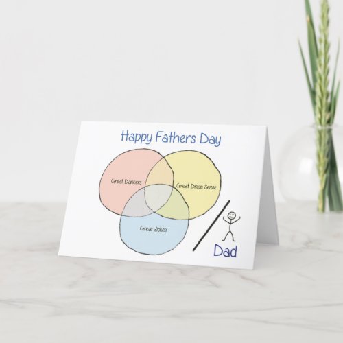 Funny fathers day card _ outside the venn
