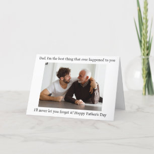 Funny Father's Day Card Photo Personalized