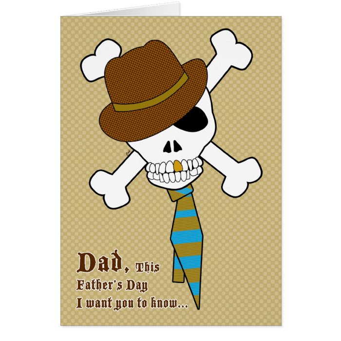 Funny Father's Day Card Skull and Crossbones