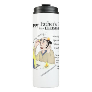 Funny Fathers Day Card, Tech Support, Card from So Thermal Tumbler
