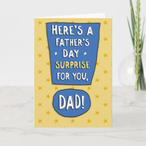 Funny Fathers Day Card Test Results Card