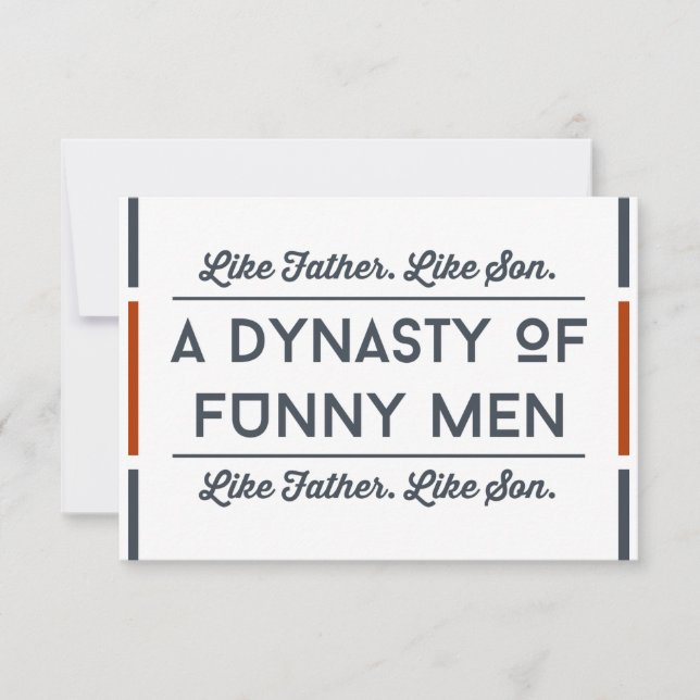 Funny Fathers day Card,Typography Fun Dad Card (Front)