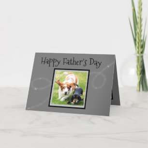 Funny Father's Day Card W/Cute Basset Hounds