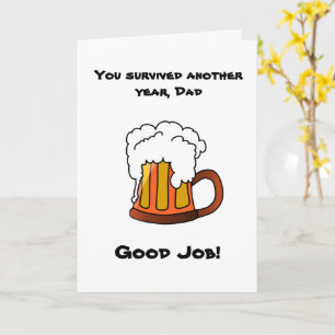 Funny Father's Day Card with Beer Jug