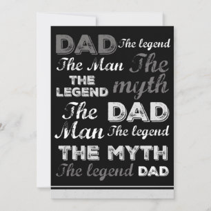 Funny fathers day cards Black Quote Typography