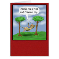 Funny Fathers Day Cards: Relaxing day Card