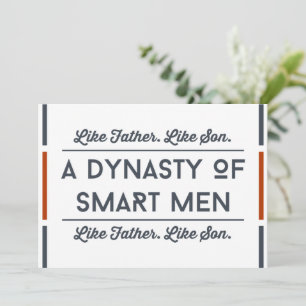 Funny fathers day cards Typography Son Smart Men