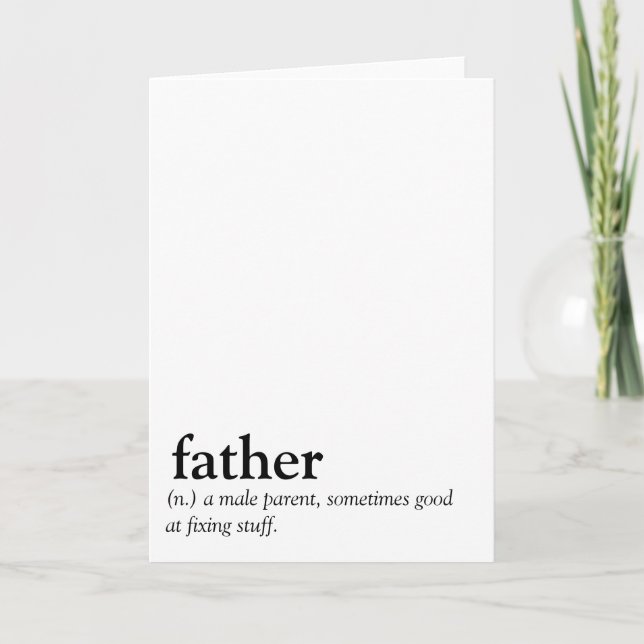 Funny Fathers Day Dad Gift Joke Card (Front)