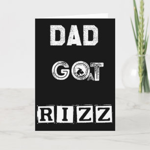 Funny Fathers Day Dad Got Goat Rizz Jokes Twist Hi Card