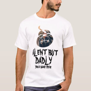 Funny fathers day dad jokes silent but dadly T-Shi T-Shirt