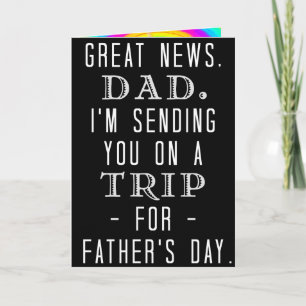 Funny Father's Day Dad Trip Old Hippie Humor Card
