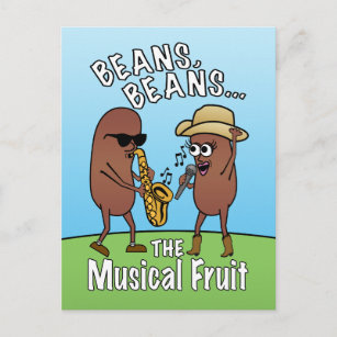 Funny Father's Day Farting Bean Joke Postcard