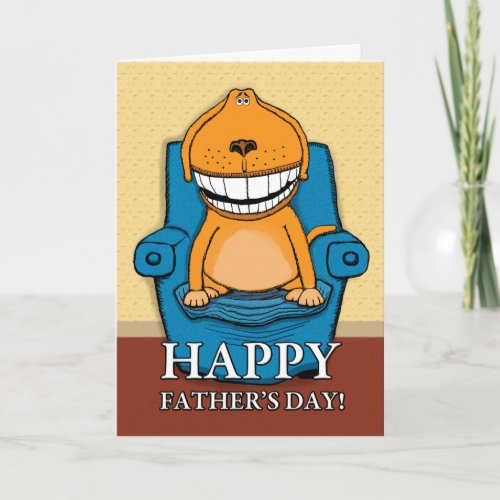 Funny Fathers Day Favorite Chair Card