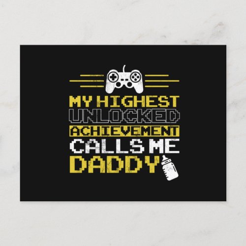 Funny FatherS Day For Gamer Dad Video Game Lover Postcard