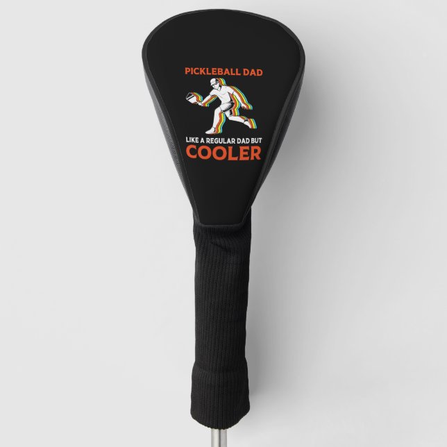 Funny Fathers Day For Men Pickleball Dad Golf Head Cover (Front)