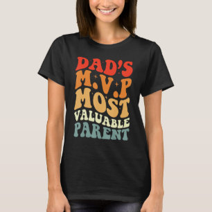 Funny Fathers Day From Wife Dad's MVP Retro Best D T-Shirt