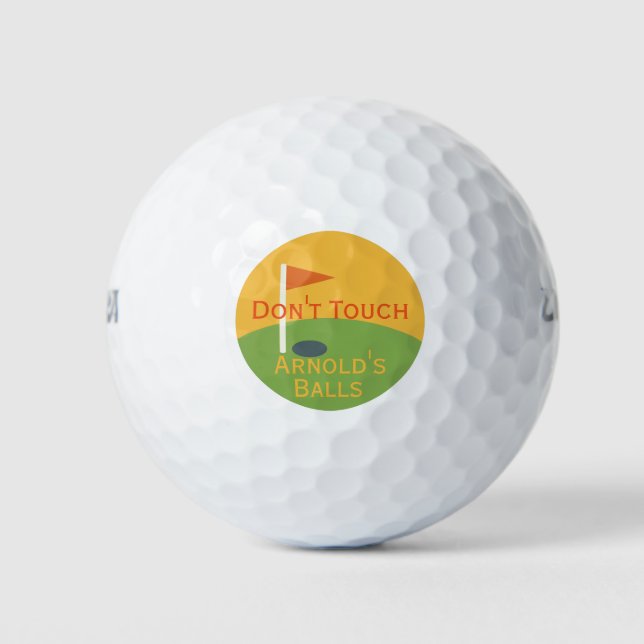Funny Fathers Day Gift for the Golfer Dad Golf Balls (Front)