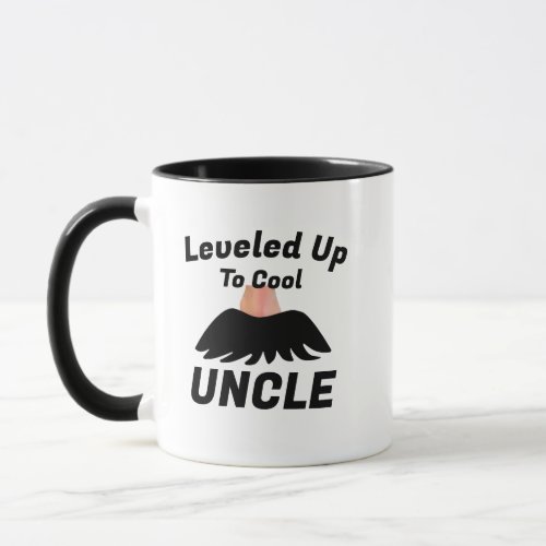 Funny Fathers Day Gift For Uncle Cool Leveled Up Mug