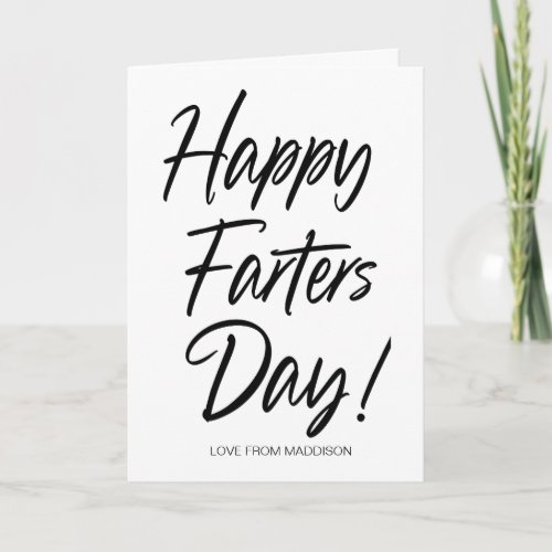 Funny Fathers Day Gift Happy Farters Day Card