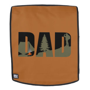 Funny Fathers Day gift Hiking Hiker Camping Dad Backpack