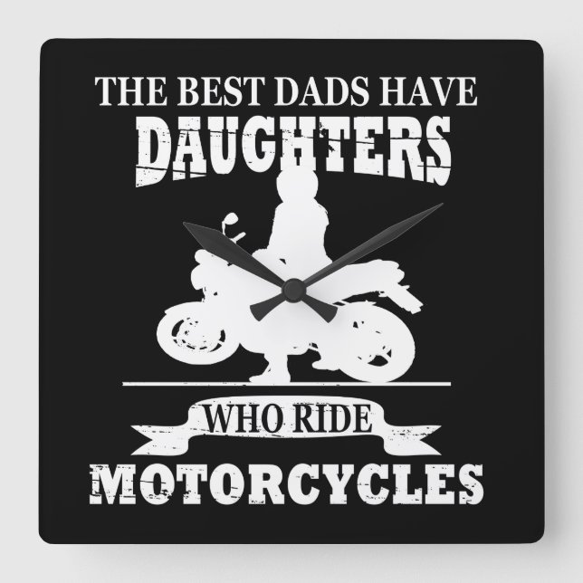 Funny fathers day gifts square wall clock (Front)