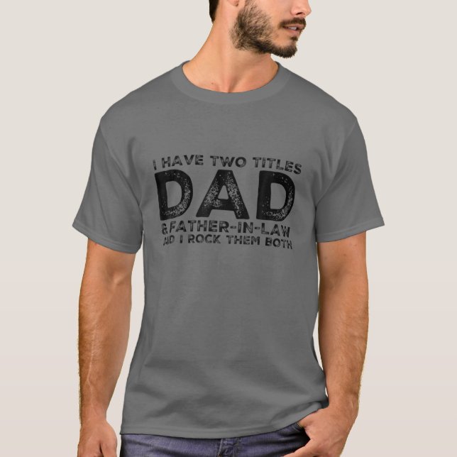 Funny Fathers Day Great Proud Dads Awesome Father- T-Shirt (Front)