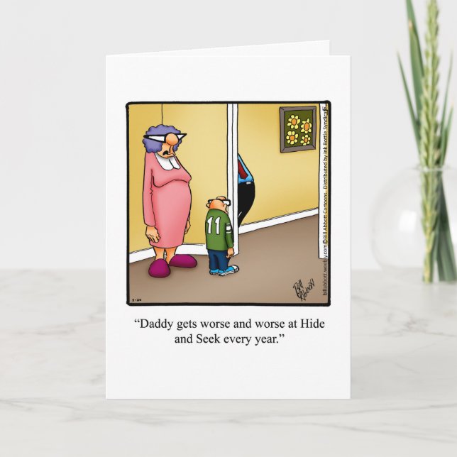 Funny Father's Day Humor Greeting Card (Front)
