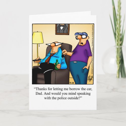 Funny Fathers Day Humor Greeting Card