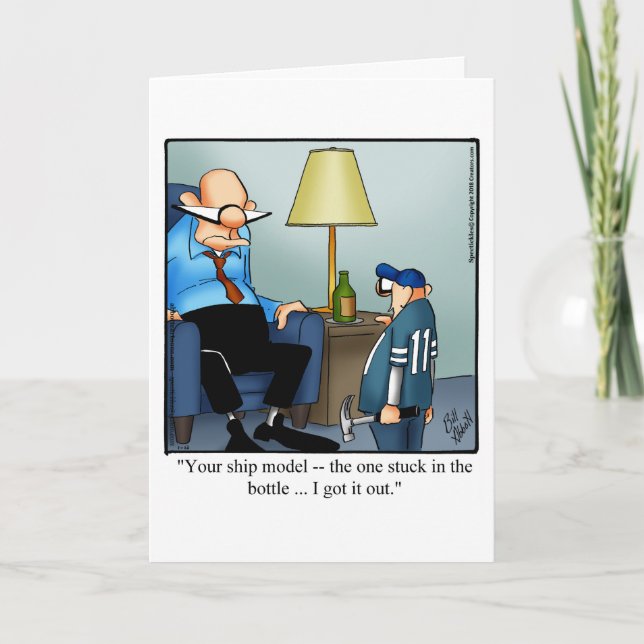 Funny Father's Day Humor Greeting Card (Front)