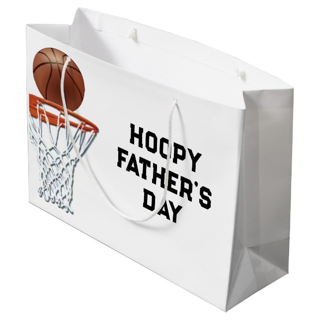 Funny Father's Day Large Gift Bag (Back Angled)