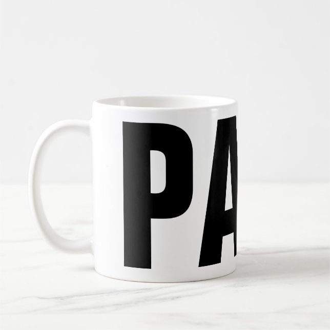 Funny Father's Day mug for dad | PAPA cup (Left)
