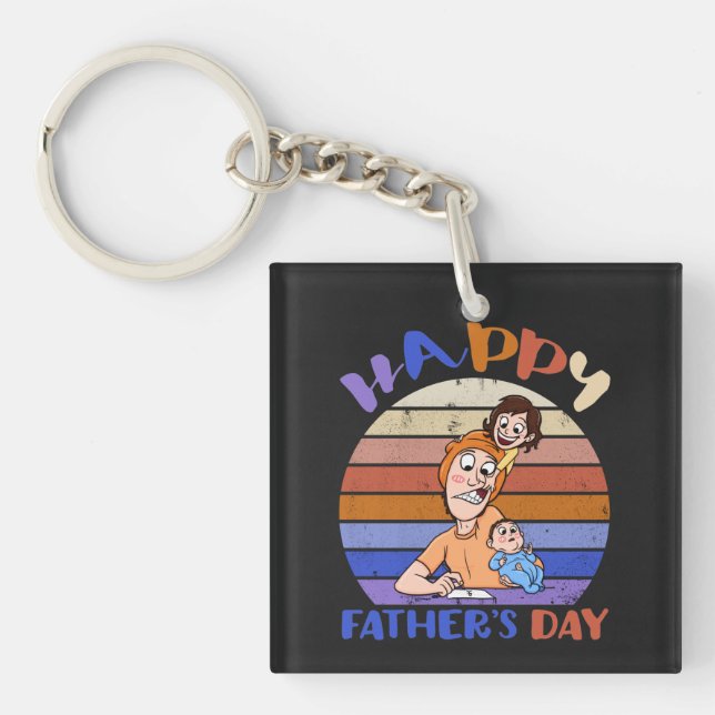 Funny father's day personalized keychain (Front)