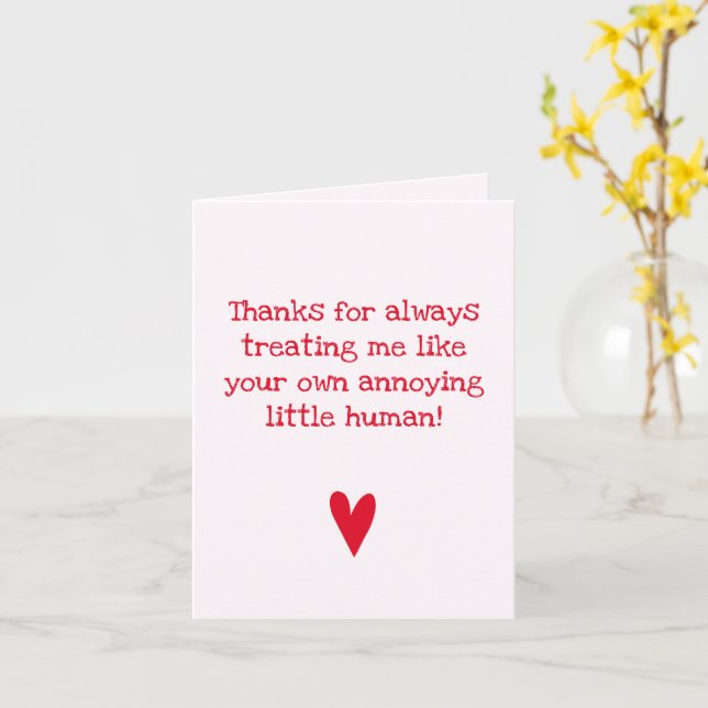 Funny Father's Day Quote for Bonus Dad Card (Yellow Flower)