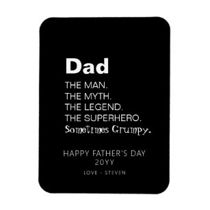 Funny Fathers Day Quote Fun Personalized Card Magnet