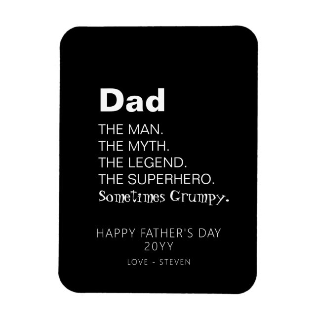 Funny Fathers Day Quote Fun Personalized Card Magnet (Vertical)
